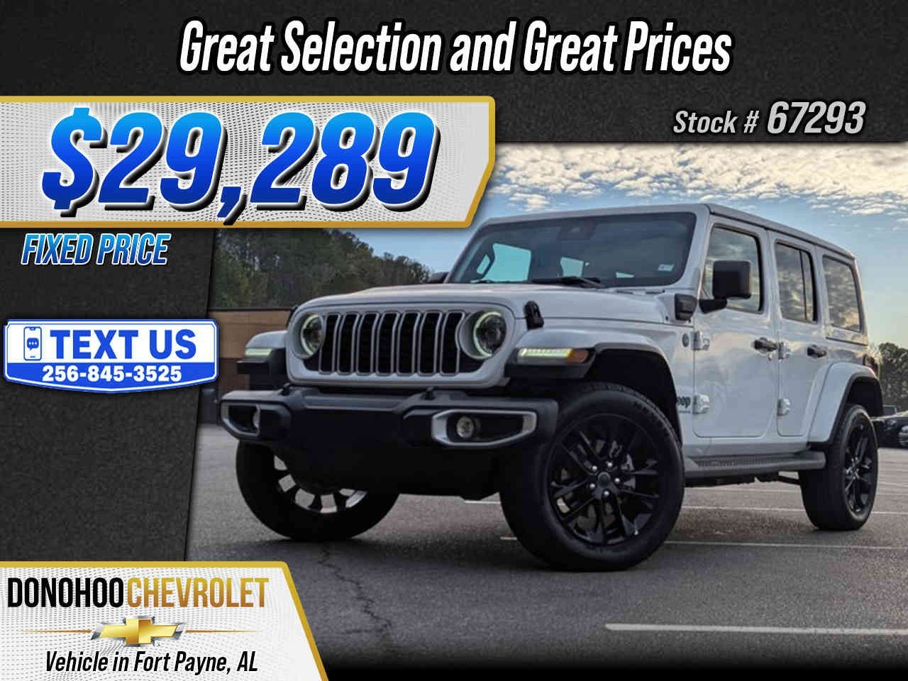 2025 Jeep Wrangler 4xe Sahara in White — front three-quarter view