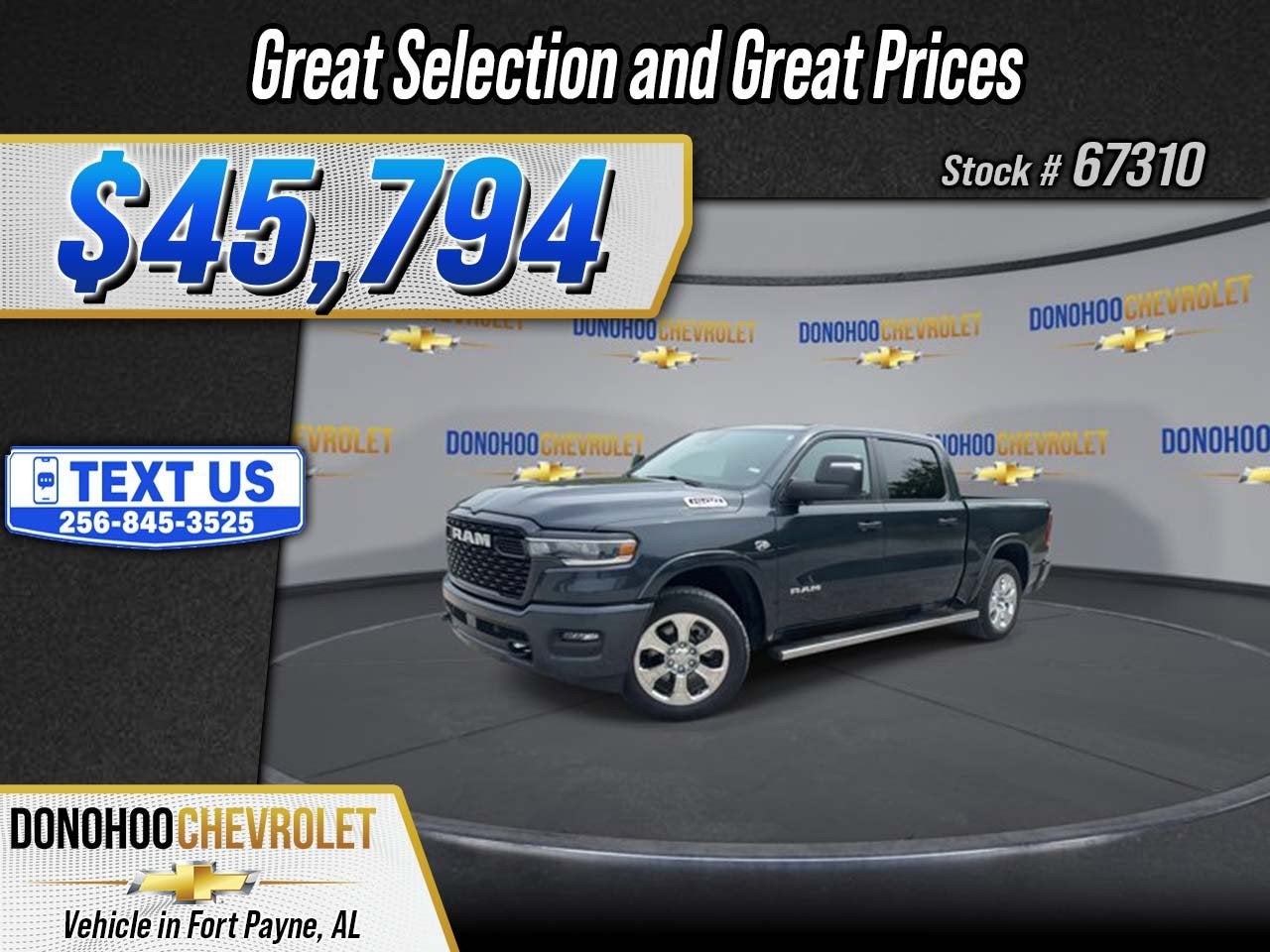 2026 RAM 1500 Big Horn in Blue — front three-quarter view