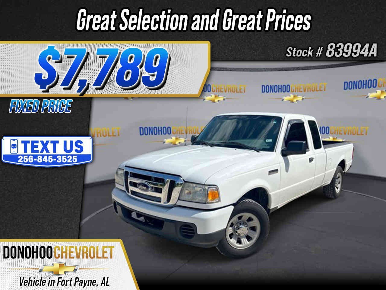 2008 Ford Ranger XLT in White — front three-quarter view