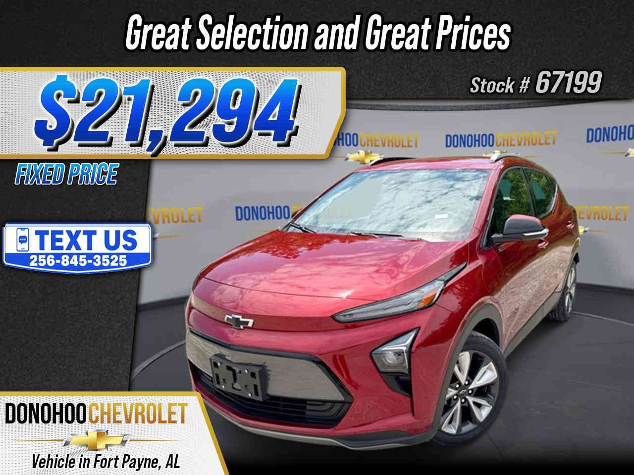 2022 Chevrolet Bolt EUV LT in Cherry Red Tintcoat — front three-quarter view