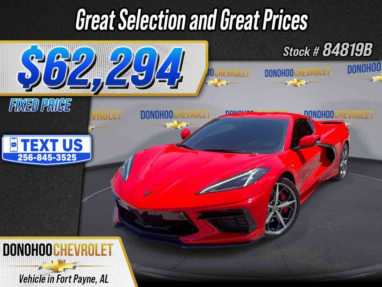 2021 Chevrolet Corvette Stingray 2LT in Torch Red — front three-quarter view