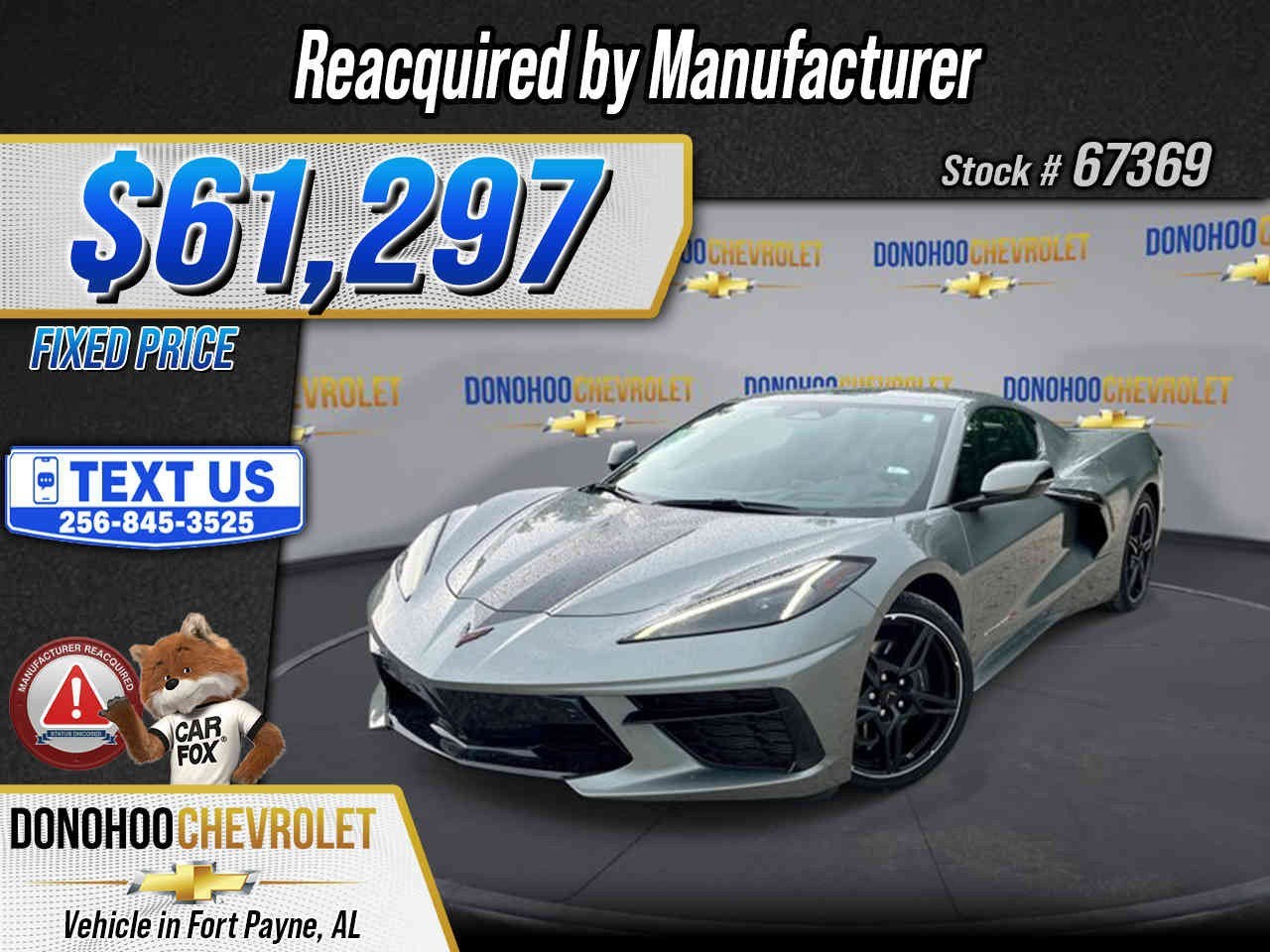 2024 Chevrolet Corvette Stingray 2LT in Hypersonic Gray Metallic — front three-quarter view