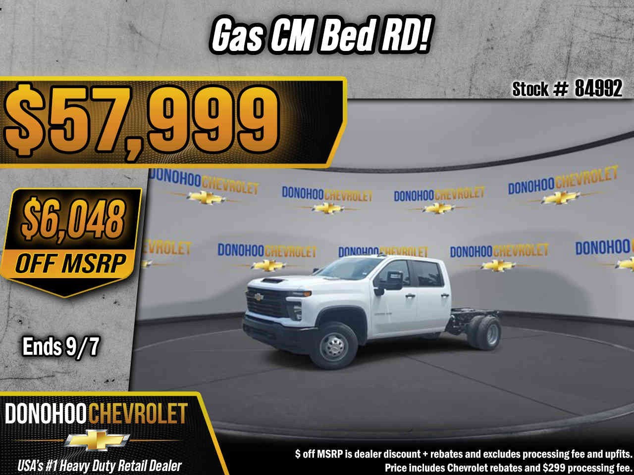 2026 Chevrolet Silverado 3500 HD Chassis Cab Work Truck in Summit White — front three-quarter view