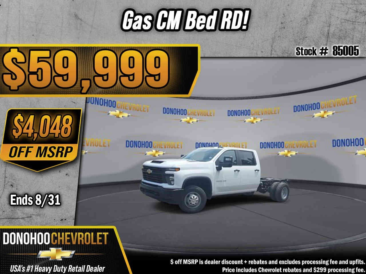 2026 Chevrolet Silverado 3500 HD Chassis Cab Work Truck in Summit White — front three-quarter view