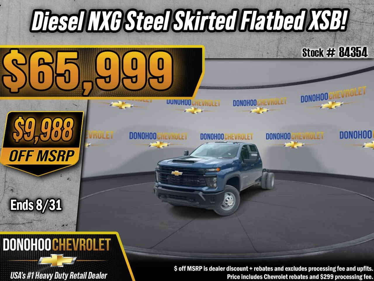 2026 Chevrolet Silverado 3500 HD Chassis Cab Work Truck in Lakeshore Blue Metallic — front three-quarter view