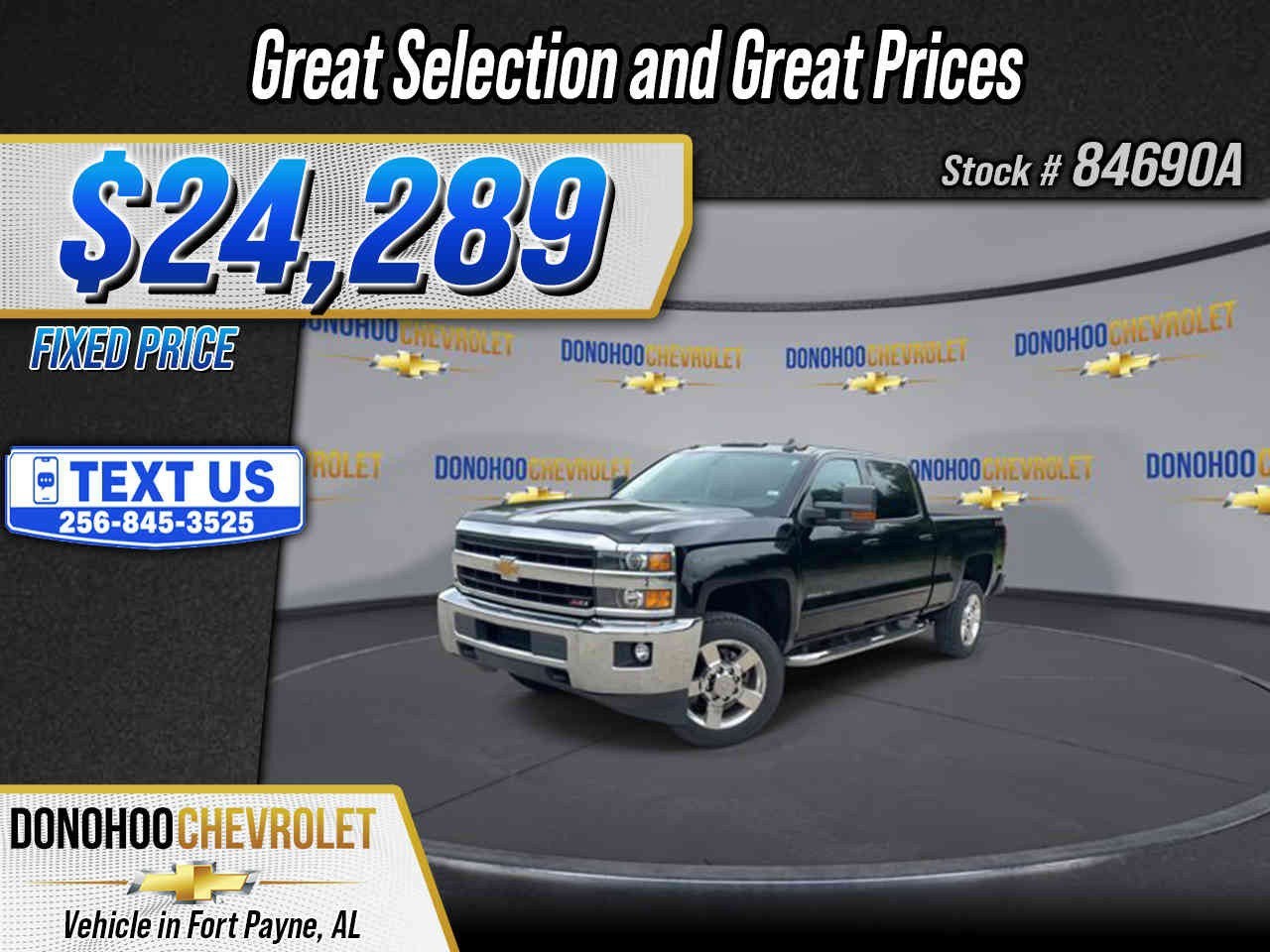 2018 Chevrolet Silverado 2500 HD LT in Black — front three-quarter view