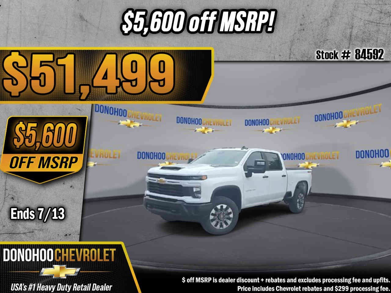 2026 Chevrolet Silverado 2500 HD Custom in Summit White — front three-quarter view
