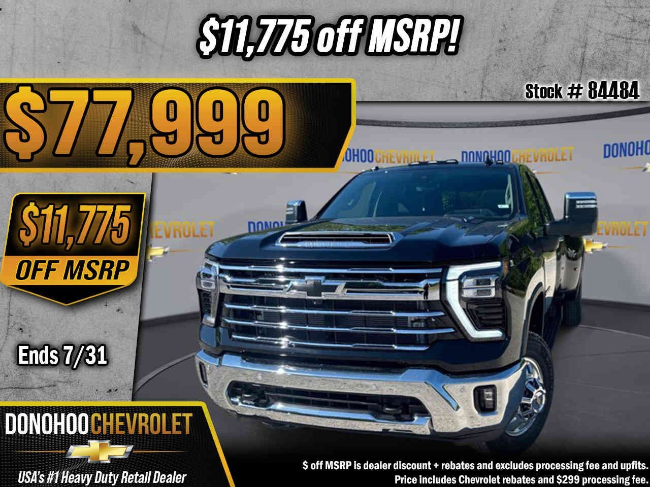 2026 Chevrolet Silverado 3500 HD LTZ DRW in Black — front three-quarter view