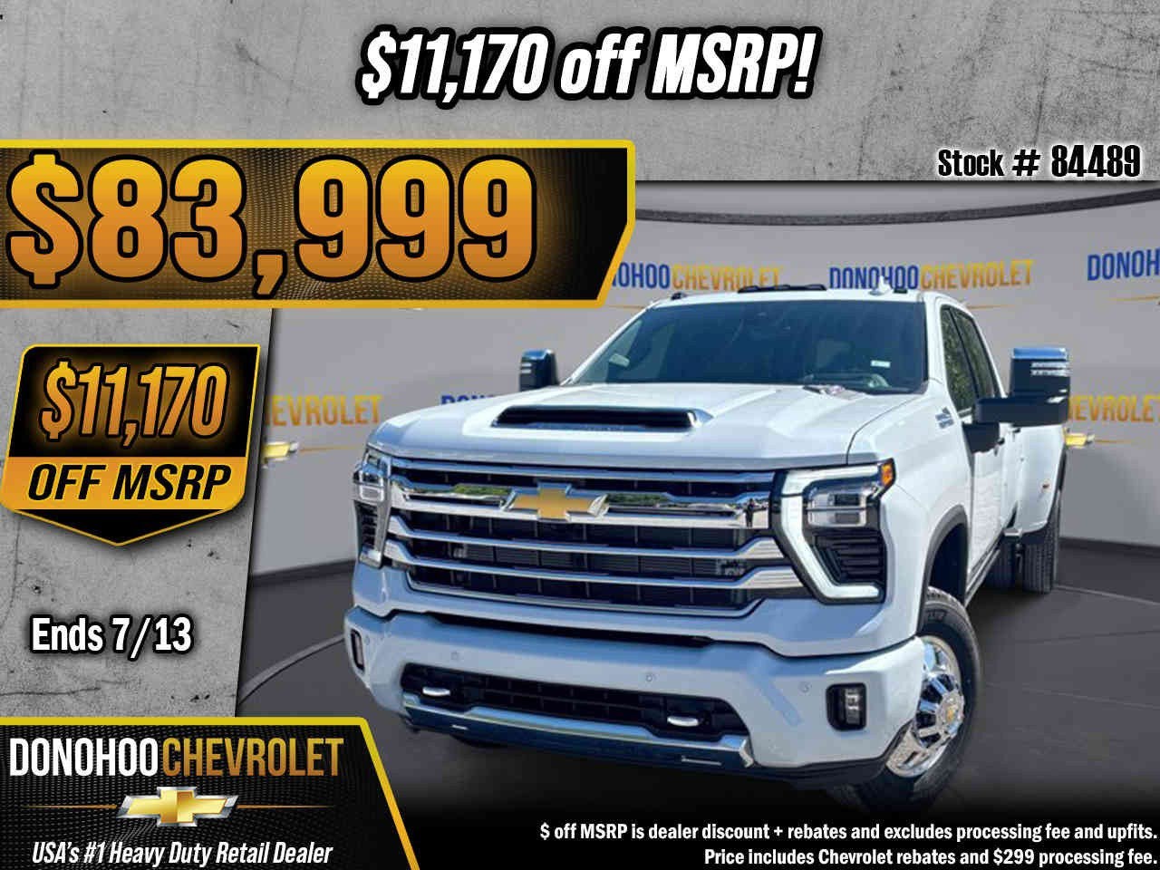 2026 Chevrolet Silverado 3500 HD High Country DRW in Polar White Tricoat — front three-quarter view