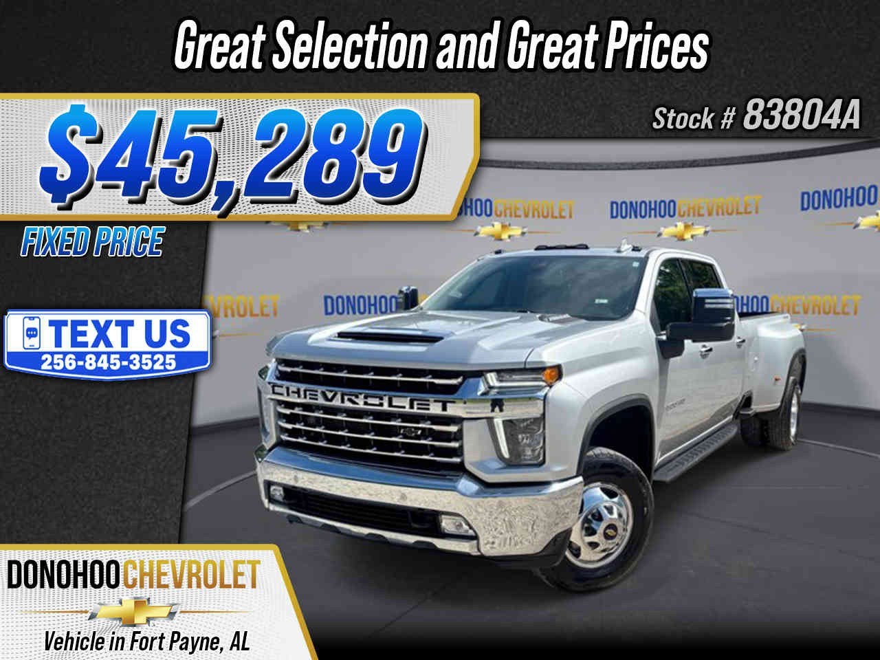 2022 Chevrolet Silverado 3500 HD LTZ DRW in Silver Ice Metallic — front three-quarter view