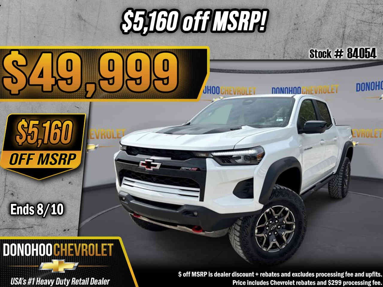2026 Chevrolet Colorado ZR2 in Summit White — front three-quarter view