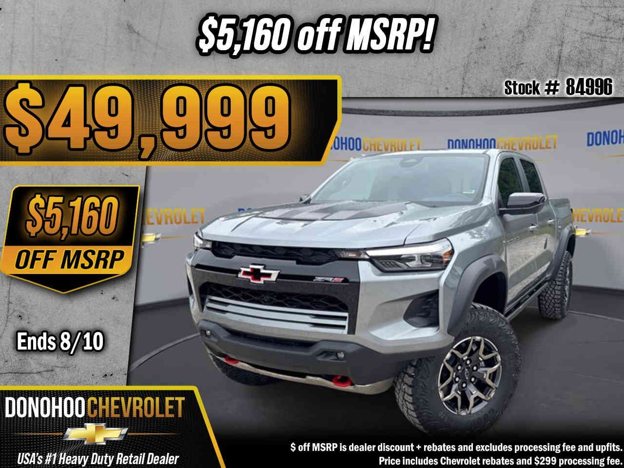 2026 Chevrolet Colorado ZR2 in Sterling Gray Metallic — front three-quarter view