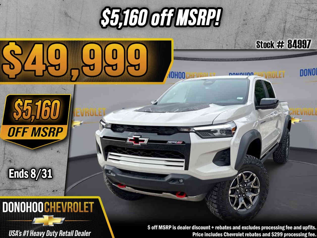 2026 Chevrolet Colorado ZR2 in White Sands — front three-quarter view