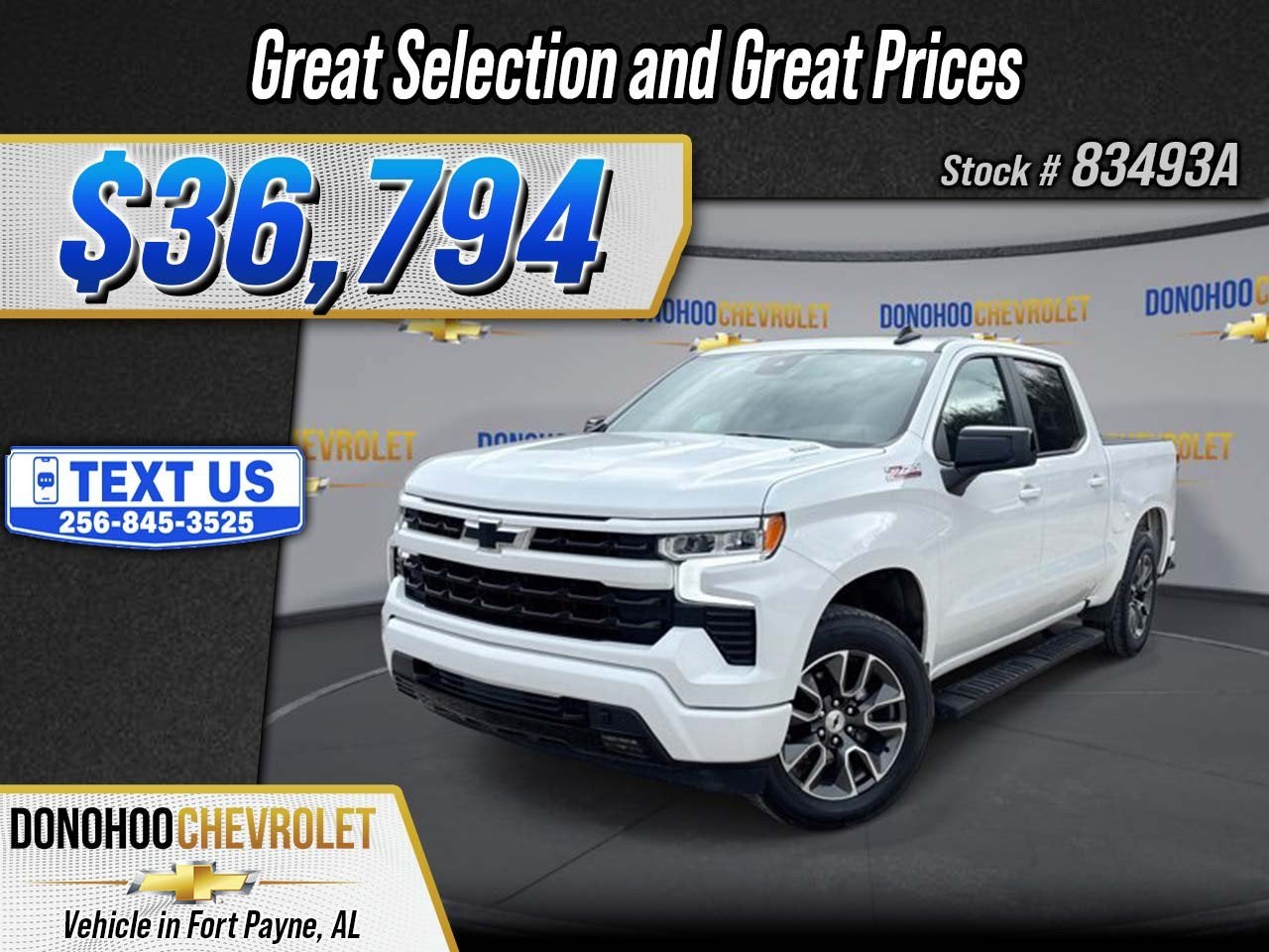 2024 Chevrolet Silverado 1500 RST in Summit White — front three-quarter view