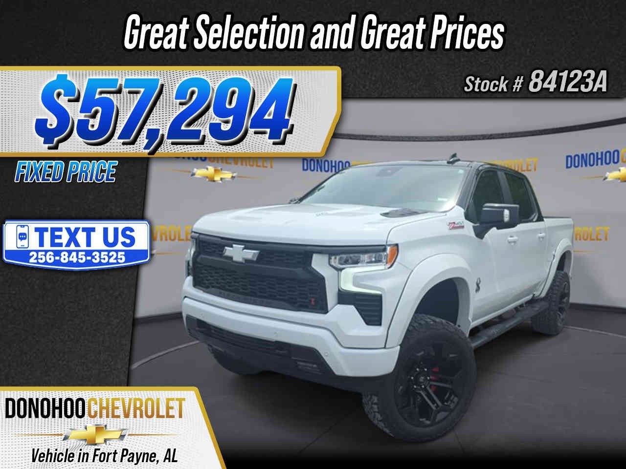 2024 Chevrolet Silverado 1500 RST in Summit White — front three-quarter view
