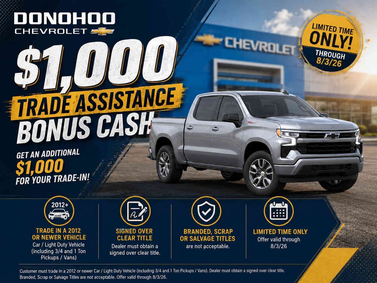 2026 Chevrolet Silverado 1500 — rear three-quarter view