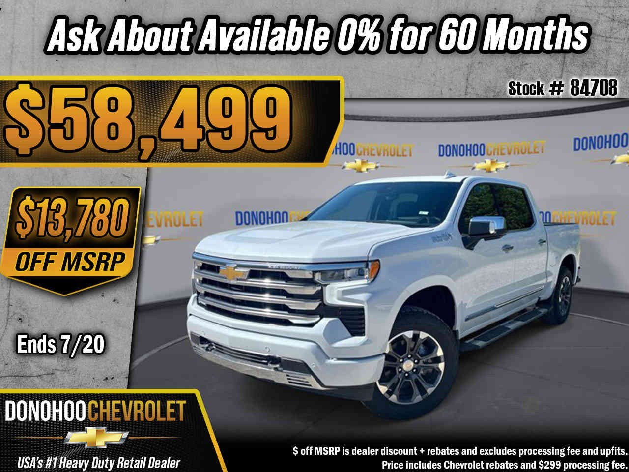 2026 Chevrolet Silverado 1500 High Country in Polar White Tricoat — front three-quarter view