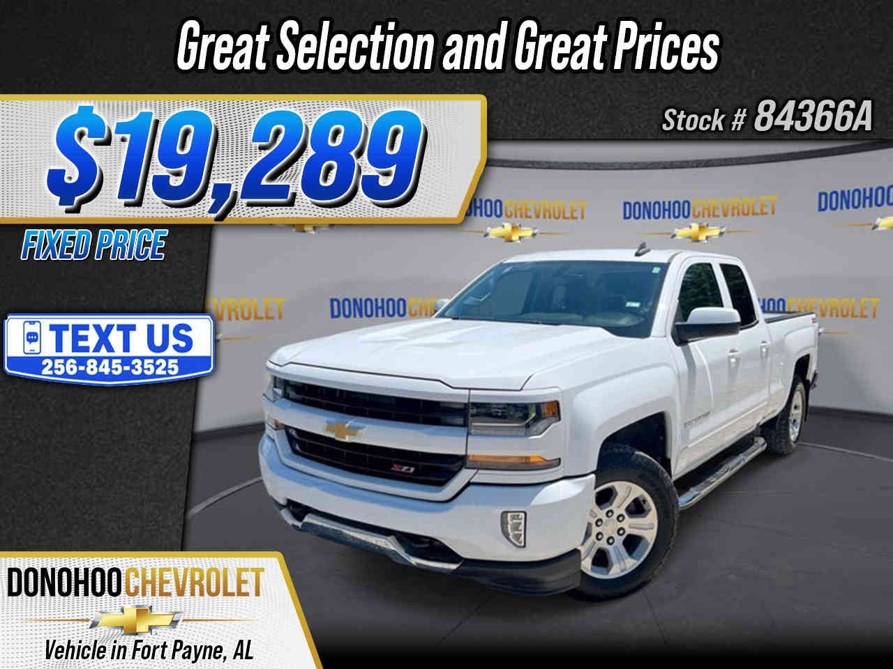 2016 Chevrolet Silverado 1500 LT in Summit White — front three-quarter view