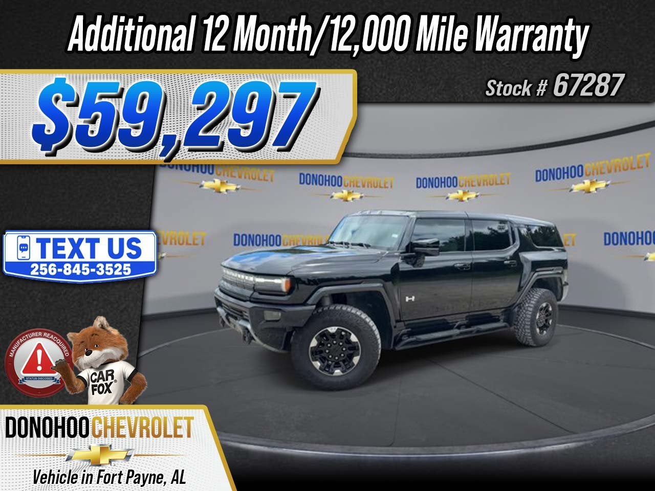 2024 GMC HUMMER EV SUV 2X in Void Black — front three-quarter view