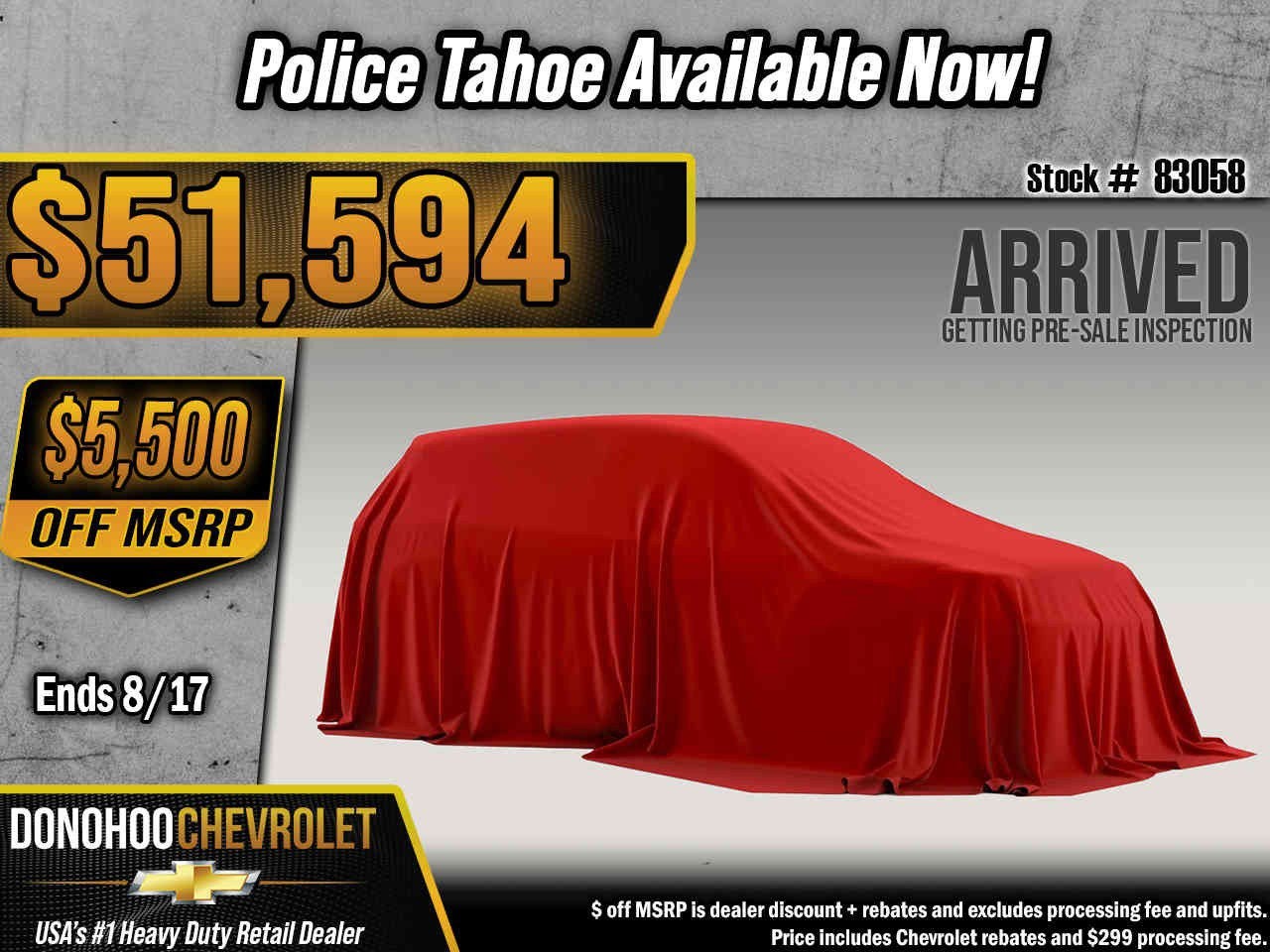 2026 Chevrolet Tahoe Police Package