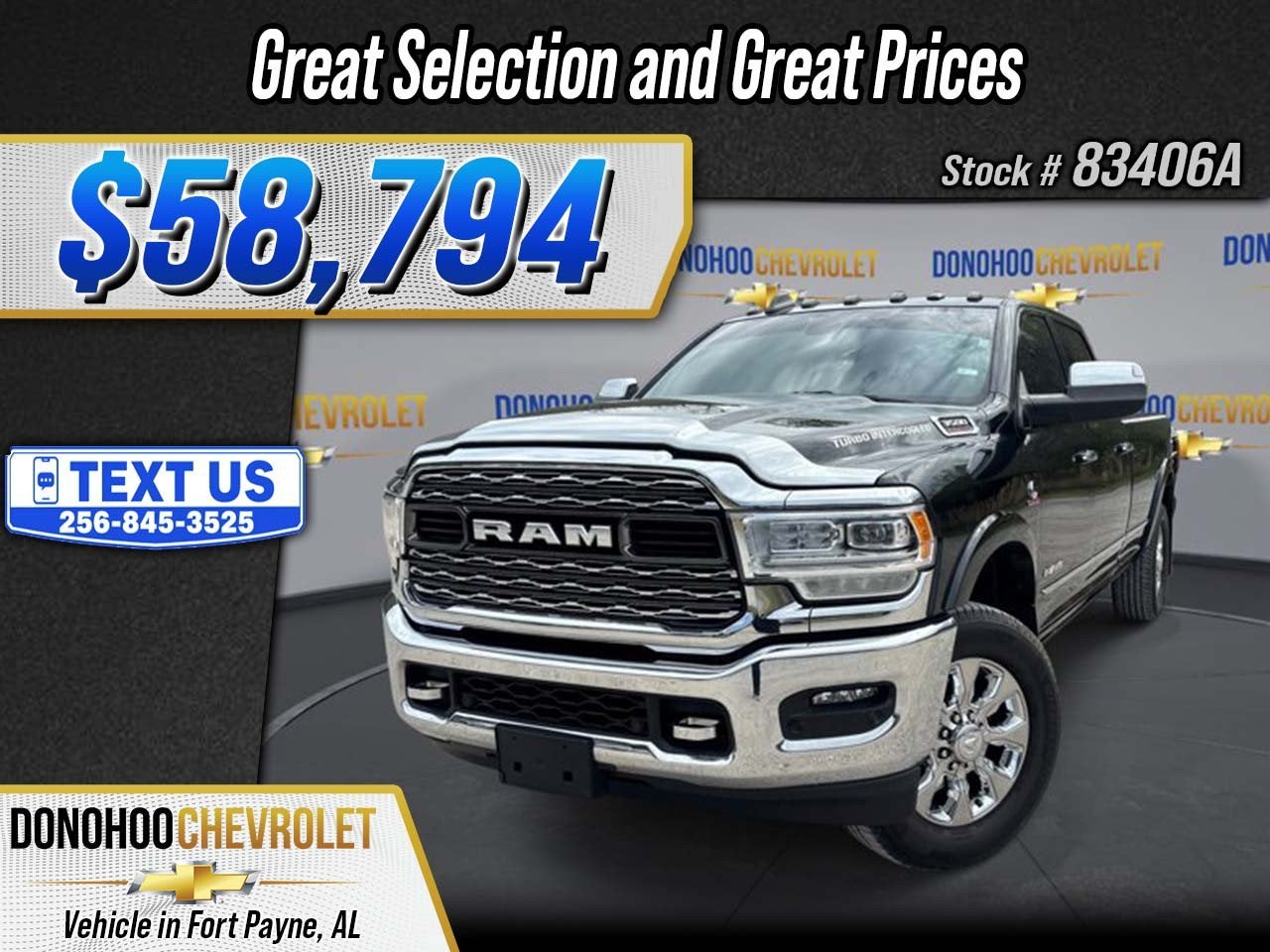 2022 RAM 3500 Limited in Black — front three-quarter view