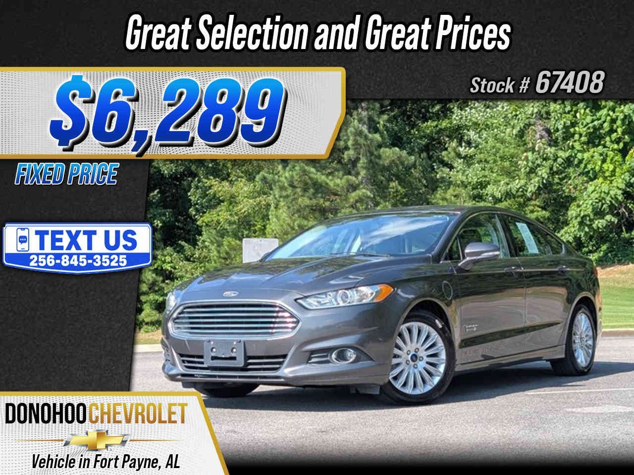 2015 Ford Fusion Energi SE Luxury in Gray — front three-quarter view