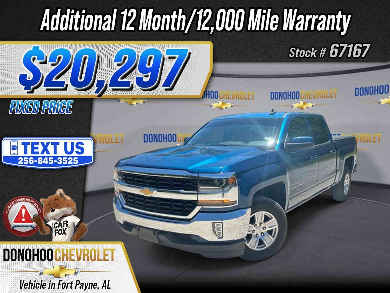 2018 Chevrolet Silverado 1500 LT in Deep Ocean Blue Metallic — front three-quarter view