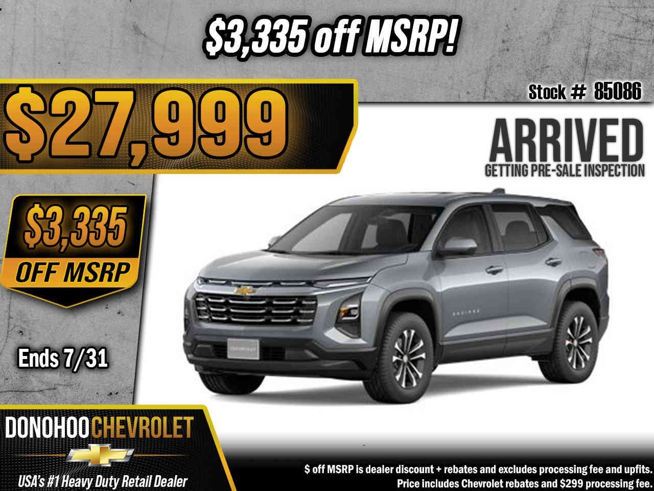 2027 Chevrolet Equinox FWD LT in Sterling Gray Metallic — front three-quarter view