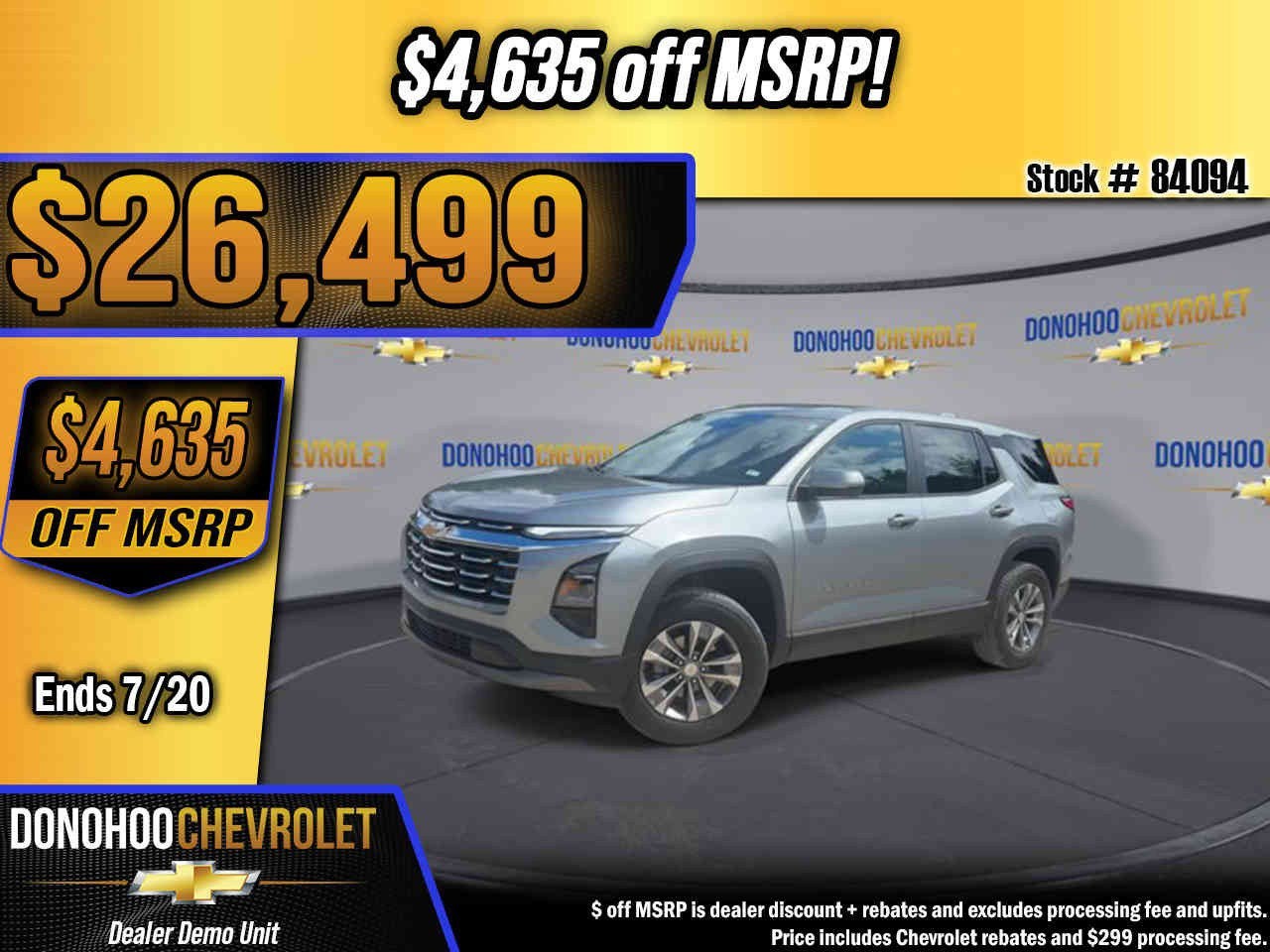 2026 Chevrolet Equinox LT in Sterling Gray Metallic — front three-quarter view