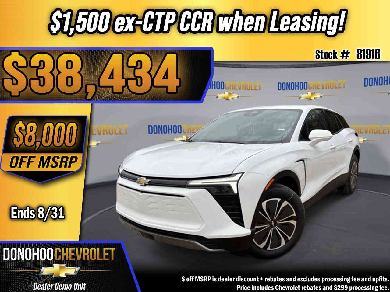 2026 Chevrolet Blazer EV LT in Summit White — front three-quarter view