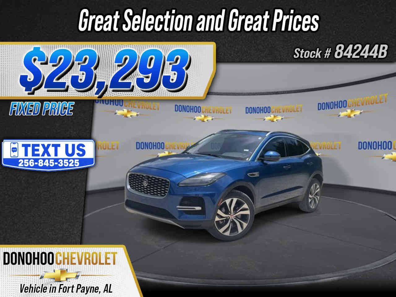 2021 Jaguar E-PACE SE in Blue — front three-quarter view