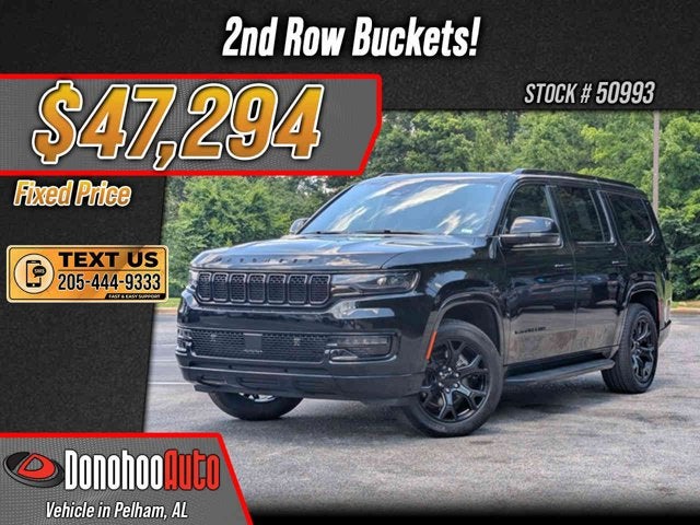 2024 Jeep Wagoneer Series II Carbide in Diamond Black Crystal Pearlcoat — front three-quarter view