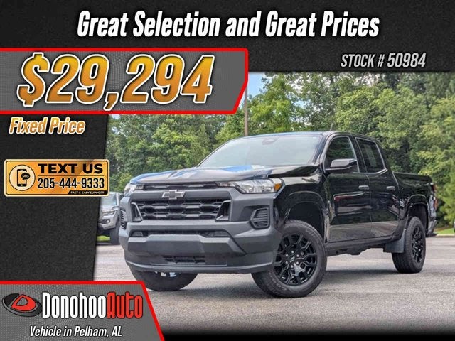 2024 Chevrolet Colorado 2WD Work Truck in Black — front three-quarter view