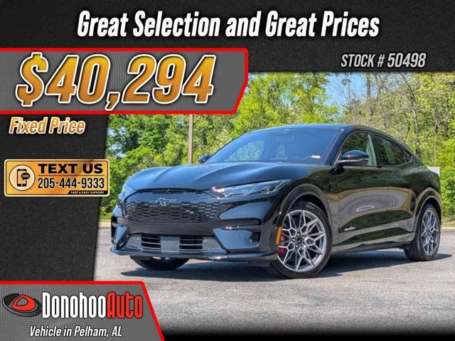2025 Ford Mustang Mach-E GT in Shadow Black — front three-quarter view
