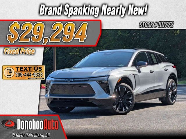2024 Chevrolet Blazer EV eAWD RS in Sterling Gray Metallic — front three-quarter view