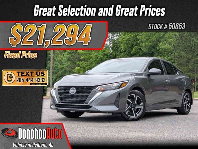 2025 Nissan Sentra SV in Gun Metallic — front three-quarter view