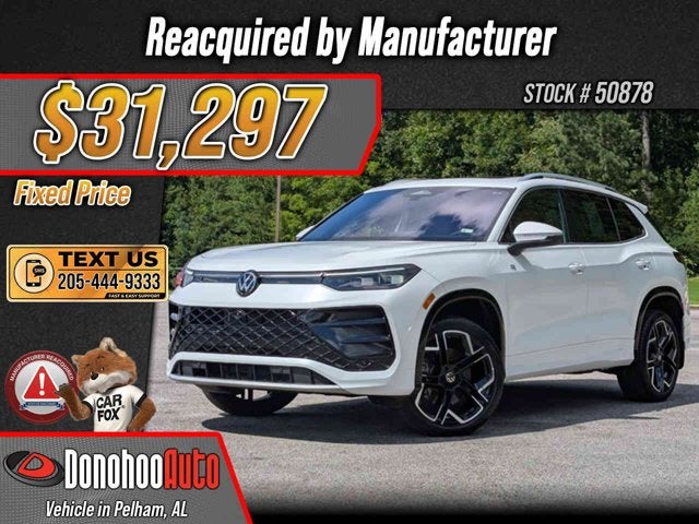 2025 Volkswagen Tiguan SEL R-Line in Opal White Pearl — front three-quarter view
