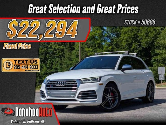 2019 Audi SQ5 Premium Plus in Ibis White — front three-quarter view