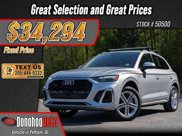2025 Audi Q5 S line Premium in Florett Silver Metallic — front three-quarter view