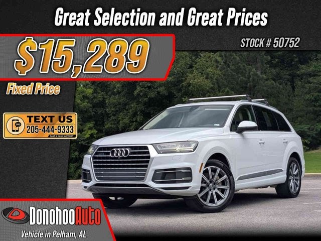2019 Audi Q7 Premium Plus in White — front three-quarter view
