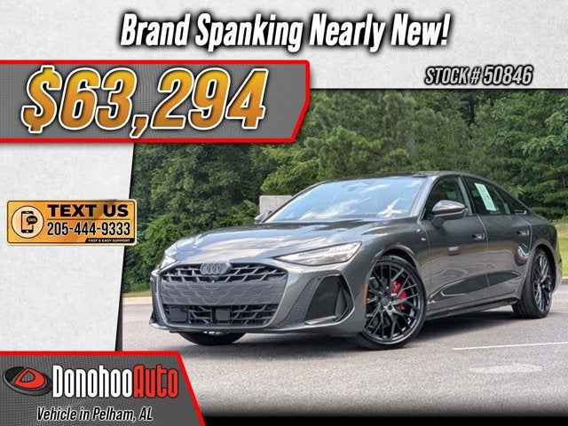 2026 Audi A6 Sedan Prestige in Daytona Gray Pearl Effect — front three-quarter view